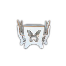 Mesa Infantil Borboleta com Duas Cadeiras em Mdf - 1