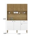 Ver imagem 2 de Armário de Cozinha Compacta 6 Portas 1 Gaveta Roma - Freijó/supremo/cp-ripado Freijó