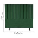 Ver imagem 3 de Cabeceira Estofada Líbia 195cm King Suede Verde