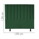 Ver imagem 5 de Cabeceira Estofada Líbia 195cm King Suede Verde