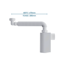 Ver imagem 2 de Sifão Sanfonado Blukit de Parede com Copo 47cm Branco Universal 031303