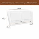 Ver imagem 3 de Cabeceira Moderna Blind Queen Courino Caramelo | Bege - Sallar Home