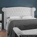 Ver imagem 2 de Cabeceira Cama Box King 195cm Provença P02 Bouclé Branco - Mpozenato