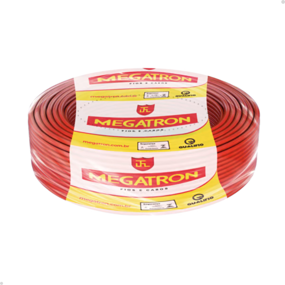Cabo Eletrico Flexível 2,5mm Cores - Megatron - Vermelho