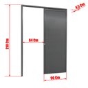 Ver imagem 4 de Porta de Correr Suspensa Lambril Esq L.25 Cinza 210x90 Brimak