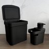 Lixeira Para Pia De Cozinha 4,7L E Dispenser Porta Detergente E Organizador 650ml Preto OU - 5
