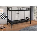 Ver imagem 3 de Beliche Inteira de Ferro Solteiro Preto, 2 Pessoas