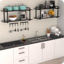 Ver imagem 4 de Prateleira Estilo Industrial Cozinha de Parede GND PP 80cm