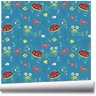 Papel de parede fundo mar tartaruga infantil sapo peixes A148 - 1