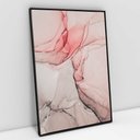 Ver imagem 1 de Quadro Decorativo em Canvas Abstrato Aquarela Rose TaColado Moldura Flutuante 4,5cm Preta 60 x 40cm