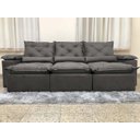 Ver imagem 7 de Sofá 4 e 5 Lugares Retrátil e Reclinável 2,90m Alpoim Estofados Cinza Athenas