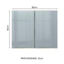Ver imagem 3 de Armário Aéreo Madesa Lux 80 cm 2 Portas Rustic/Cinza