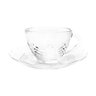 Jogo 6 Xícaras Vidro C/ Pires Kit 12 Pçs Ambassador 180ml - 1