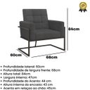 Ver imagem 3 de Poltrona para Salão de Beleza Base de Ferro Tecido Suede Premium Estrutura em Madeira Natural