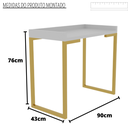 Ver imagem 3 de MESA 90CM INDUSTRIAL PARA ESCRITÓRIO TAMPO BORDAS ELEVADAS D