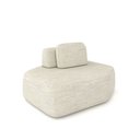 Ver imagem 2 de Sofá Ilha Dakota Chaise 168cm Modulado Encosto Almofada Solta Linho Bege G33 - Gran Belo
