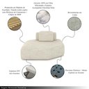 Ver imagem 3 de Sofá Ilha Dakota Chaise 168cm Modulado Encosto Almofada Solta Linho Bege G33 - Gran Belo
