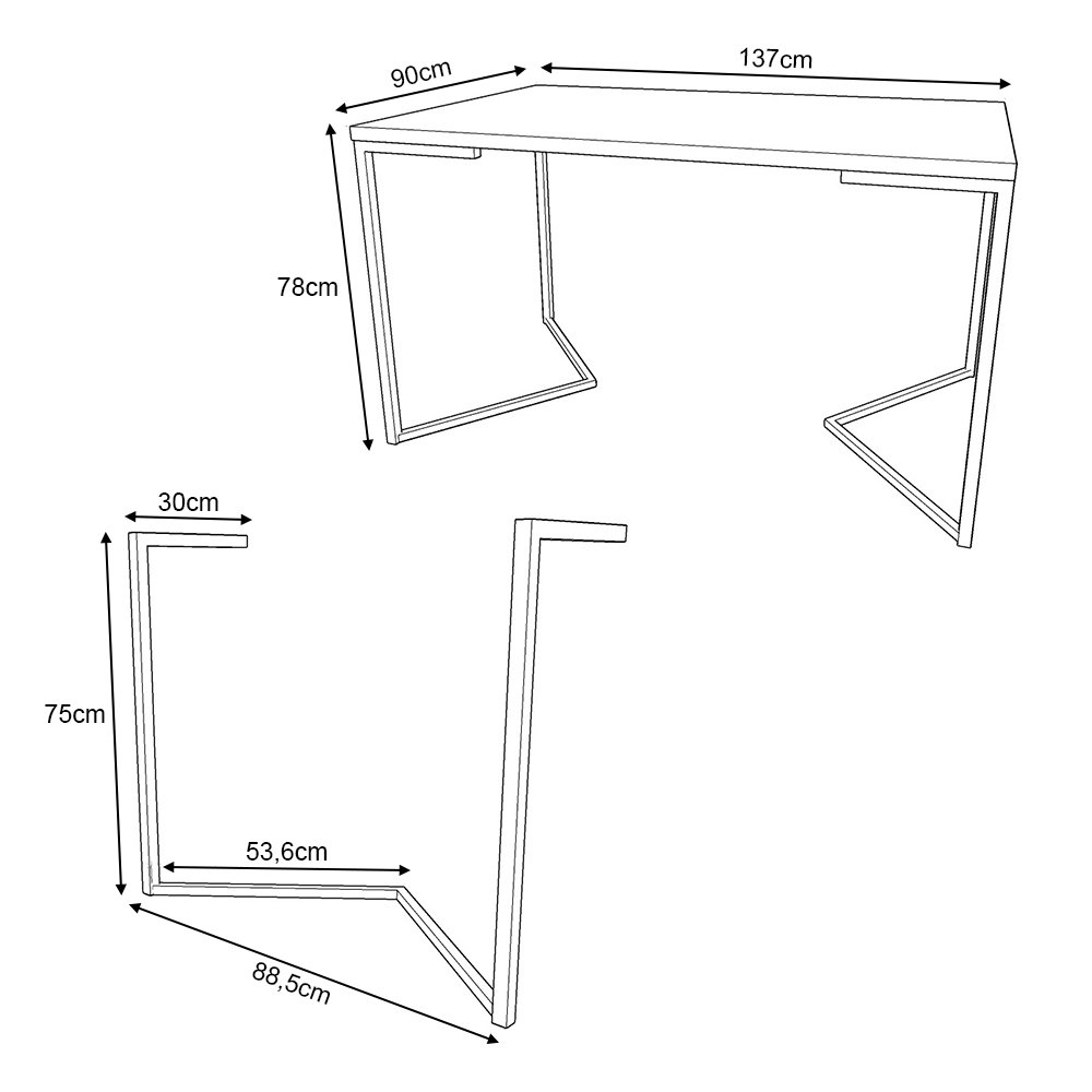 Mesa Industrial Jantar Retangular 137x90cm Preta Base V com 6 Cadeiras Eames Eiffel Pretas Ferro Pre - 5