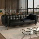 Ver imagem 2 de Sofa Living 2 Lugares Bellare 180 cm Pes Madeira Courino Tcs 724 Moll