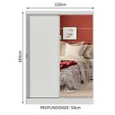 Ver imagem 6 de Quarto Completo com Guarda Roupa Luke e Cabeceira com 2 Mesas Laterais Madesa - Branco