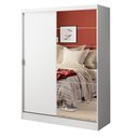 Ver imagem 4 de Quarto Completo com Guarda Roupa Luke e Cabeceira com 2 Mesas Laterais Madesa - Branco