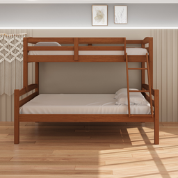 Beliche de Madeira com Cama Casal Solteiro Robusto Marrom Fabrika Móveis - 9