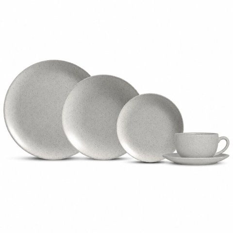 Aparelho de Jantar 20 Peças Organic Gray Alleanza