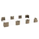 Ver imagem 1 de Conjunto 6 Pés para Guarda Roupa 9cm B111 Kappesberg Nogal