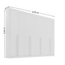 Ver imagem 4 de Guarda Roupa Casal 8 Portas Ripado 8 Gavetas sem Pés Daymont - D' Doro Castanho/off White/ripado