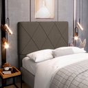 Ver imagem 6 de Cabeceira Cama Box Casal King Size Mel 195cm com Frame Linho Marrom - Desk Design