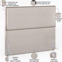 Ver imagem 6 de Cabeceira Cama Box Casal Com Tachas 160 Cm Linho Cru