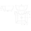 Ver imagem 2 de Cuba de Apoio Napoli 15cmx40,5cmx40,5cm Japi