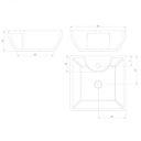 Ver imagem 2 de Cuba de Apoio Napoli 15cmx40,5cmx40,5cm Japi