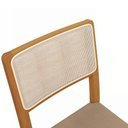 Ver imagem 3 de Par de Cadeiras em Madeira Maciça Kappesberg Lola Cappuccino (tela Bege)