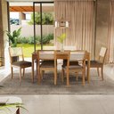 Ver imagem 6 de Par de Cadeiras em Madeira Maciça Kappesberg Lola Cappuccino (tela Bege)