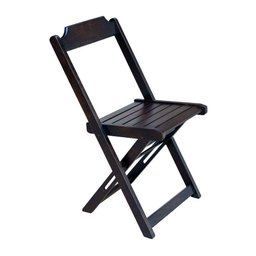 Jogo De Mesa Com 4 Cadeiras De Madeira Dobravel 60X60 - Tabaco - Marrom - 4