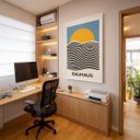 Ver imagem 3 de Quadro Canvas Bauhaus - Mar por do Sol 40x30cm Mold Branca