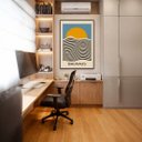 Ver imagem 5 de Quadro Canvas Bauhaus - Mar por do Sol 40x30cm Mold Branca