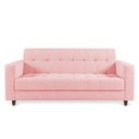 Ver imagem 7 de Sofá 03 Lugares Arezzo Suede Rosa Bebê Pés Chanfrado Tabaco - D’Rossi