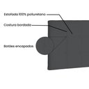 Ver imagem 3 de Cabeceira Painel Casal 1,40m Verona Suede Cinza