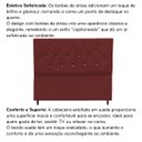 Ver imagem 5 de Cabeceira para Cama Box Estofada King 195 Cm Suede Isabela:bordô