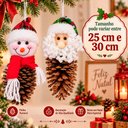 Ver imagem 5 de Pendente Pinha Natural Boneco Neve Papai Noel Natal Kit 4PÇS