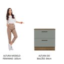 Ver imagem 5 de Balcão Armário de Cozinha 80 cm 2 Gavetas Rustic/Cinza Agata Madesa