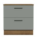 Ver imagem 6 de Balcão Armário de Cozinha 80 cm 2 Gavetas Rustic/Cinza Agata Madesa