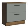 Balcão Armário de Cozinha 80 cm 2 Gavetas Rustic/Cinza Agata Madesa - 2