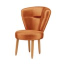 Ver imagem 2 de Cadeira Estofada para Mesa de Jantar Recepção Camarim Ergonômica Pés de Madeira Resistente