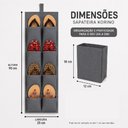 Ver mais imagens de Sapateira de Porta 8 Nichos Organizador Vertical Armario Guarda Roupa Impermeavel 4 Pares de Sapato 