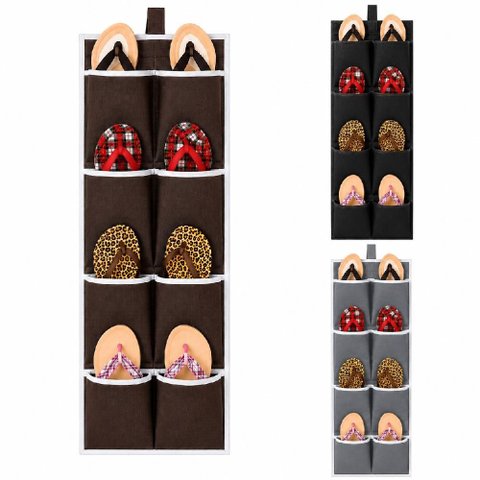Sapateira de Porta 8 Nichos Organizador Vertical Armario Guarda Roupa Impermeavel 4 Pares de Sapato 