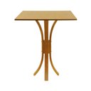 Ver imagem 1 de Mesa Bistrô Valencia Madeira Maciça e Tampo Quadrado - Amêndoa - Tampo 80x80 Laminado Cinamomo