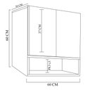 Ver imagem 3 de Armário Aéreo Duas Portas com Nicho Madeirado em Mdf
